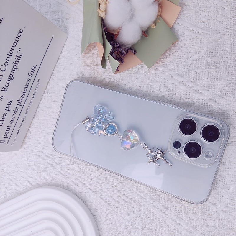 cioatu 1-4PCS Cute Phone Charms Aesthetic Y2K Cell Phone Charms Strap Strawberry Butterfly Star PhoneCharm Y2K Accessories for Bag Keychain Airpods Camera Pendants Decor - Image 5